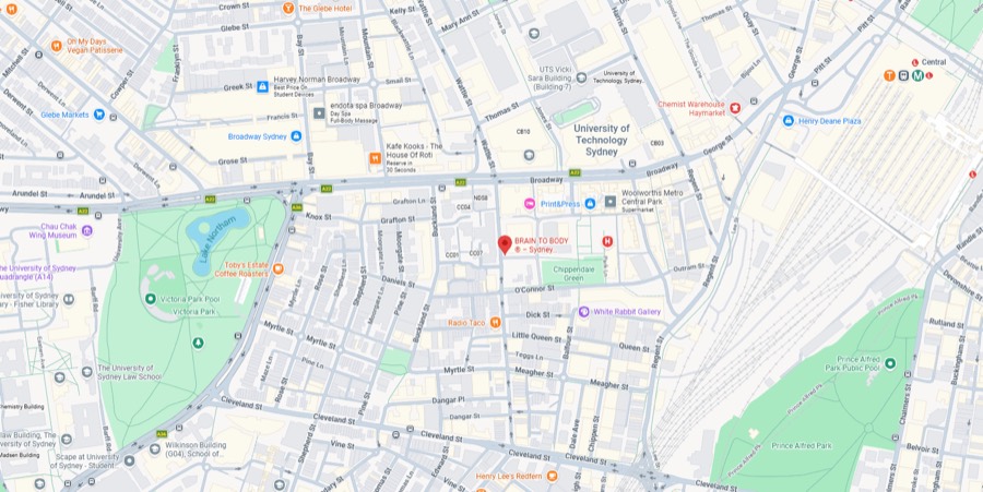 Map of the Chippendale studio